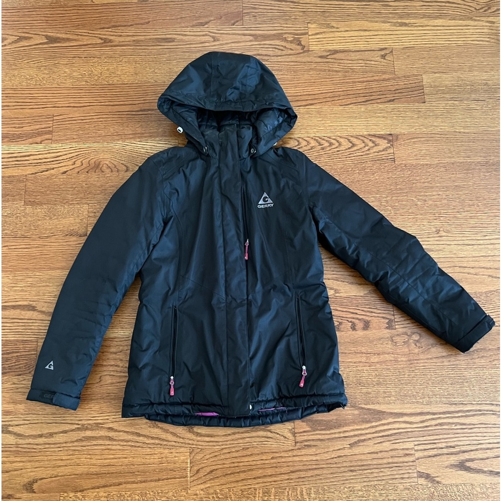 Gerry Winter Jacket | Lined | Black with Pink Accents |